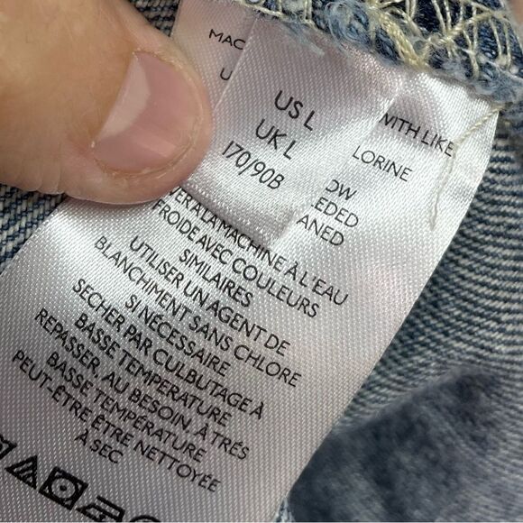 We the Free People Ziggy Overalls Women's Sz Large Powder Blue Denim Overalls - Picture 5 of 7